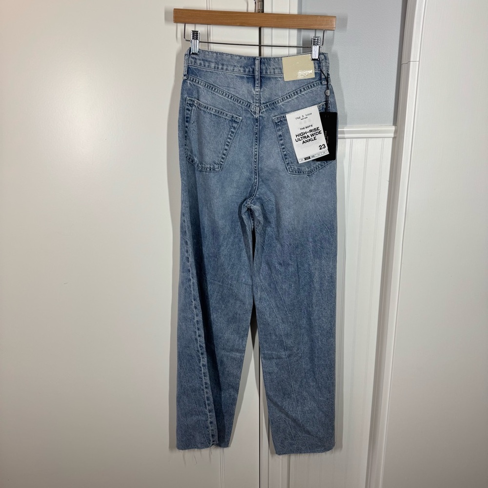 Rag and Bone Featherweight Tencel Sofie High Rise Ankle Wide Leg in Mira Size 23 - Picture 7 of 11